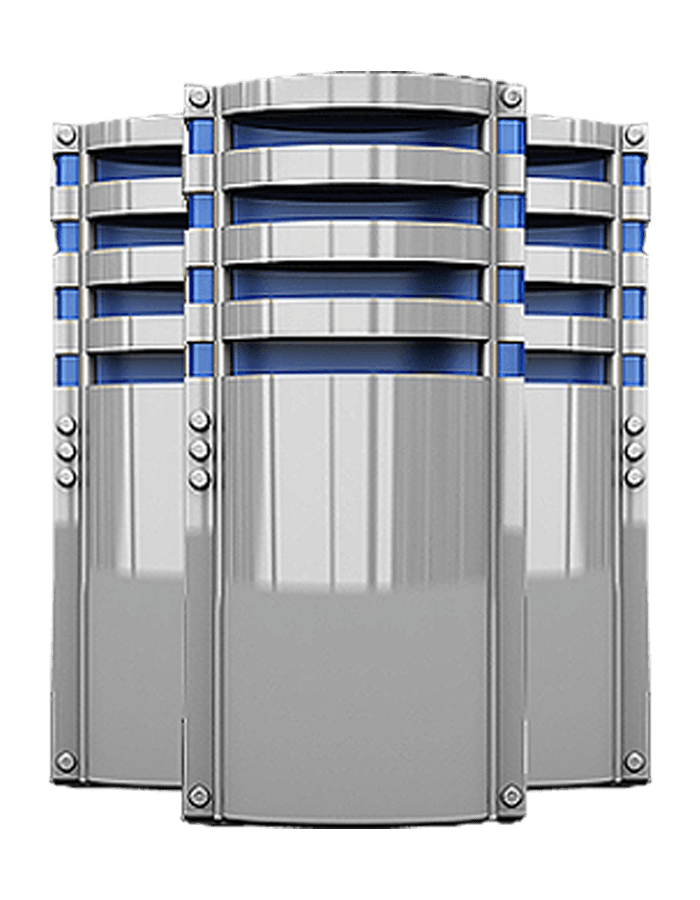 High-resolution image of a dental practice server with a sleek, modern design, showcasing advanced technology and connectivity.